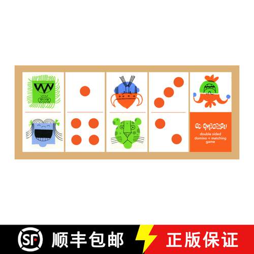 【3-4周达】Ed Emberley Double-Sided Domino + Matching Game [9781623260569]