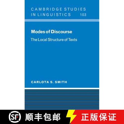 【3-4周达】精装 Modes of Discourse: The Local Structure of Texts - Modes of Discourse: The Local Stru... [9780521781695]