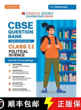 【3-4周达】Oswaal CBSE Question Bank Class 11 Political Science, Chapterwise and Topicwise Solved Pap... [9789359582566]