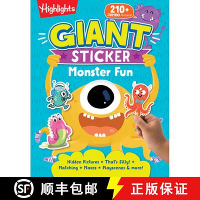 【3-4周达】Giant Sticker Monster Fun: Hours of Giant Sticker Fun for Young Puzzlers 3 and Up, Hallowe... [9781644728956]