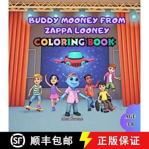 【3-4周达】Buddy Mooney from Zappa Looney Coloring Book [9798330313686]