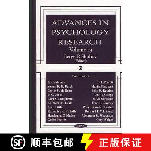 【3-4周达】精装 Advances in Psychology Research: Volume 19 [9781590335697]