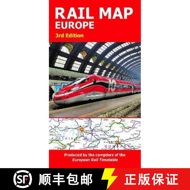【2-3周达】Rail Map Europe: 3rd Edition, 3rd revision with minor amendments [9781838408008]