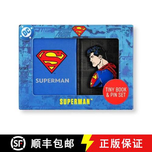 【3-4周达】DC Comics: Superman Tiny Book and Pin Set [9798337403458]