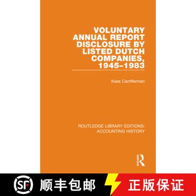 【3-4周达】Voluntary Annual Report Disclosure by Listed Dutch Companies, 1945-1983 [9780367499020]