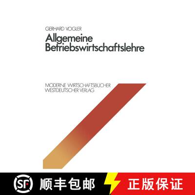 【3-4周达】Allgemeine Betriebswirtschaftslehre [9783663001034]
