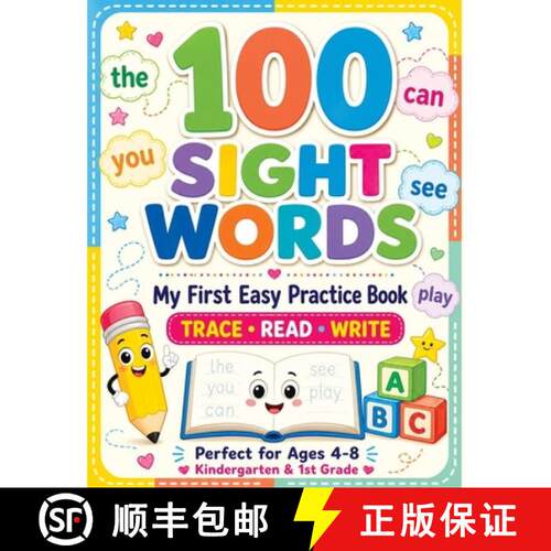 【3-4周达】100 Sight Words: My First Easy Practice Book to Trace, Read and Write for Kids Early Learn... [9788368294330]