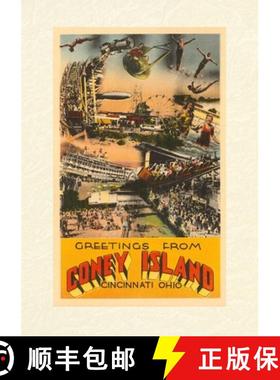 预订 Vintage Lined Notebook Greetings from Coney Island, Cincinnati [9798385440962]