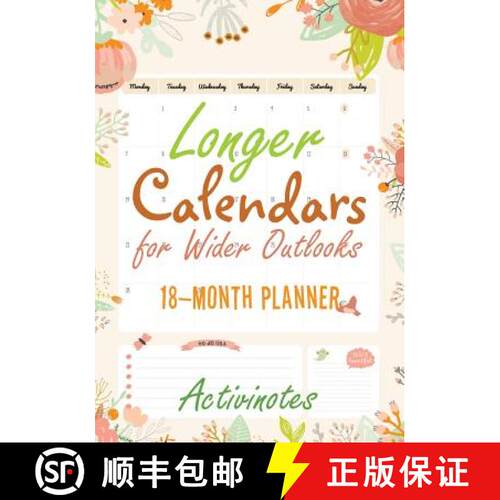 【3-4周达】Longer Calendars for Wider Outlooks - 18-Month Planner [9781683216223]