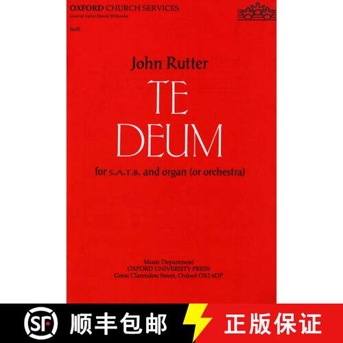 【3-4周达】Te Deum: Vocal score (Vocal score) [9780193533707]