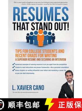 【3-4周达】Resumes That Stand Out!: Tips for College Students and Recent Grads for Writing a Superior... [9780692224625]