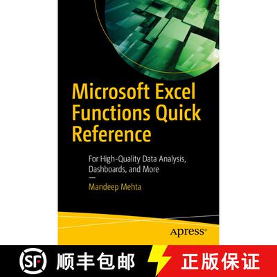 【3-4周达】Microsoft Excel Functions Quick Reference : For High-Quality Data Analysis, Dashboards, an... [9781484266120]