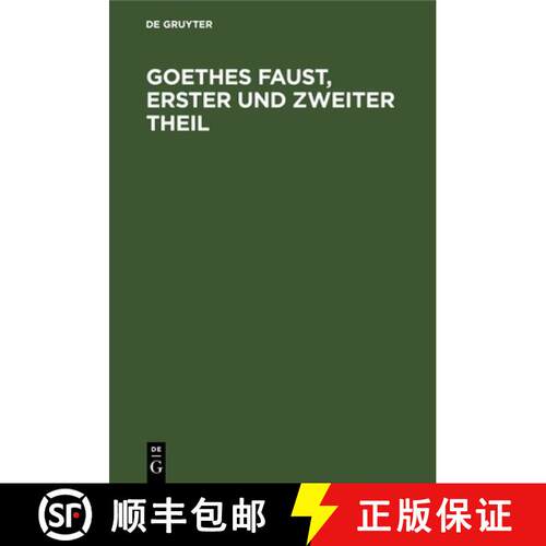 【3-4周达】精装 Goethes Faust, erster und zweiter Theil [9783112691434]