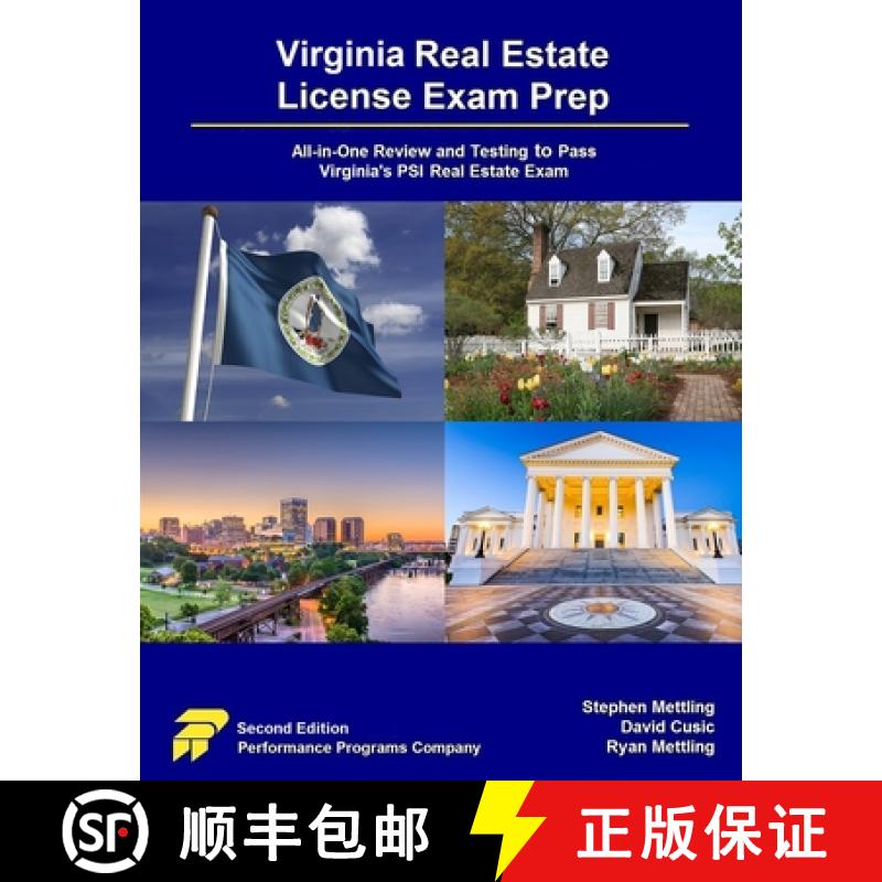 【3-4周达】Virginia Real Estate License Exam Prep: All-in-One Review and Testing to Pass Virginia's P... [9781955919975]