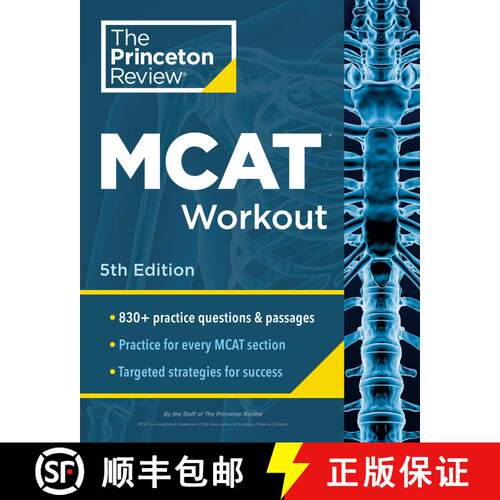 【3-4周达】Princeton Review MCAT Workout, 5th Edition: 830+ Practice Questions & Passages for MCAT Sc... [9780593517499]