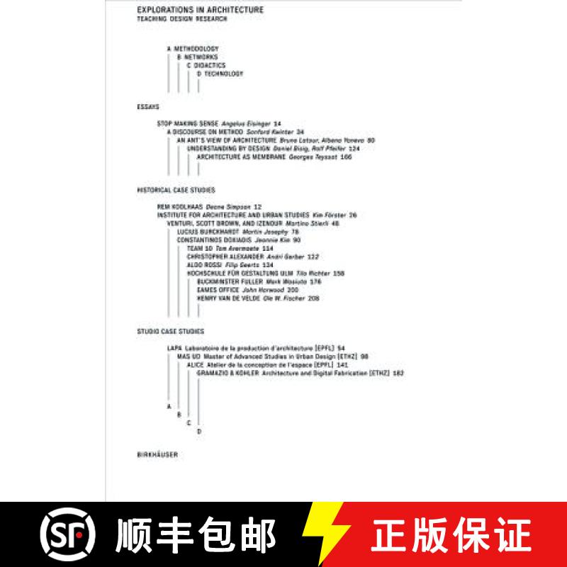 【3-4周达】Explorations in Architecture : Teaching, Design, Research [9783764389215]