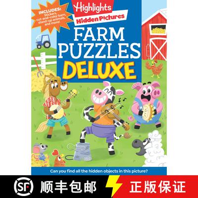 【3-4周达】Farm Puzzles Deluxe – Farm Puzzle Book for Kids Featuring Cows, Chickens & More with Over... [9781639620746]