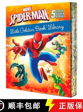 【3-4周达】Spider-Man Little Golden Book Library (Marvel): Spider-Man!; Trapped by the Green Goblin; ... [9781524764098]