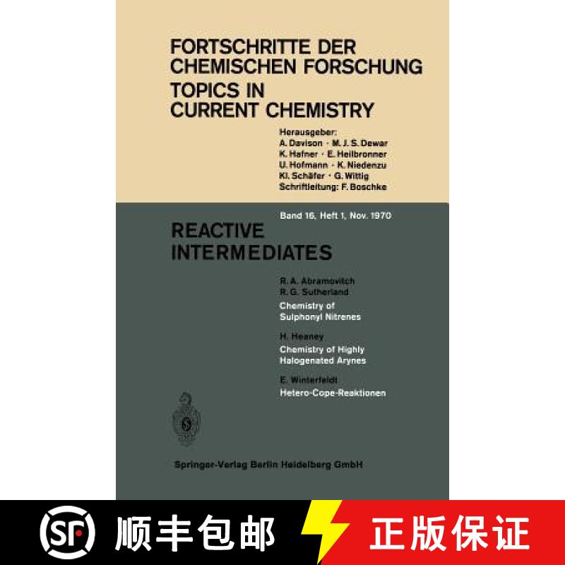 【3-4周达】Reactive Intermediates [9783540051039]