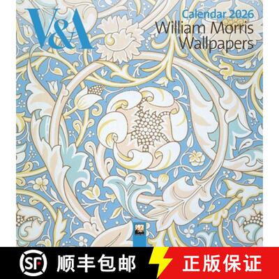 【3-4周达】V&a: William Morris Wallpapers Wall Calendar 2026 (Art Calendar) [9781835623794]