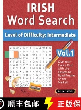 【3-4周达】Irish Word Search - Level of Difficulty: Medium - Vol.1 - Delta Classics - Give Your Eyes ... [9798349006753]