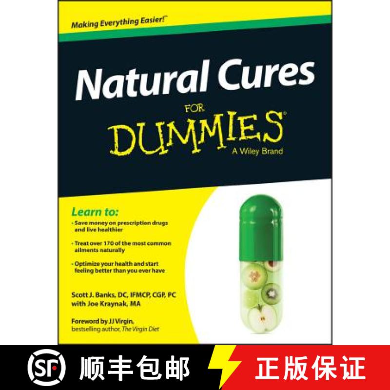 【3-4周达】Natural Cures For Dummies [Wiley公共健康] [9781119030225]
