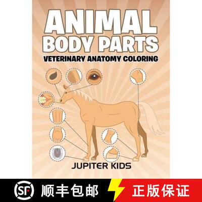 【3-4周达】Animal Body Parts: Veterinary Anatomy Coloring [9781683051275]