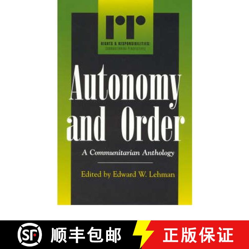【3-4周达】Autonomy and Order [9780847697021]