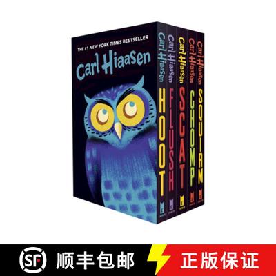 【3-4周达】Hiaasen 5-Book Trade Paperback Box Set (Hoot, Flush, Scat, Chomp, Squirm) [9780593301524]