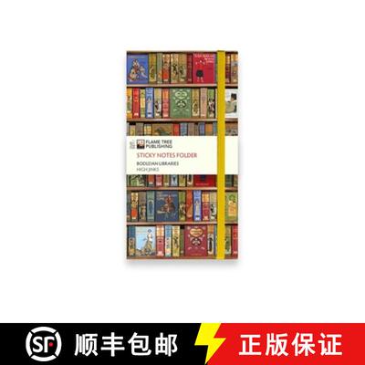 【3-4周达】博德利图书馆便签本 Bodleian Libraries: High Jinks Bookshelves Flame Tree Sticky Notes Folder [9781835627679]