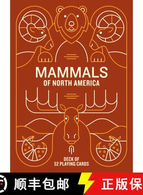 【3-4周达】Mammals of North America Deck: 52 Playing Cards [9781680517934]