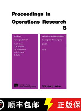 【3-4周达】Papers of the 8th DGOR Annual Meeting / Vorträge der 8. DGOR Jahrestagung [9783790802122]