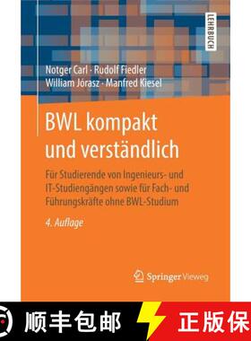 【3-4周达】BWL kompakt und verständlich : Für Studierende von Ingenieurs- und IT-Studiengängen sow... [9783658170639]