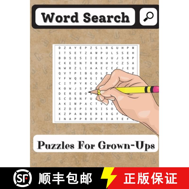 【2-3周达】Word Search Puzzles for Grown-Ups: Word Search Book for Seniors and all other Puzzle Fans ... [9781803892122]