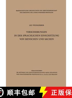 【3-4周达】Verschiebungen in Der Sprachlichen Einschätzung Von Menschen Und Sachen [9783663008606]