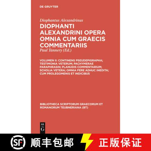【3-4周达】精装 Continens pseudepigrapha; testimonia veterum; pachymerae paraphrasin; planudis commen... [9783598712937]