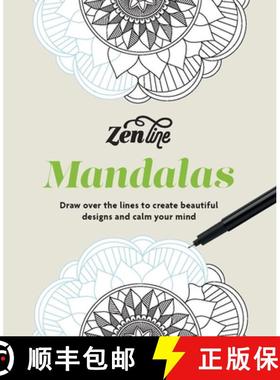 【3-4周达】Zenline Mandalas: Draw Over the Lines to Create Beautiful Designs and Calm Your Mind [9781840919936]