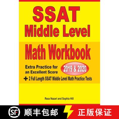 【3-4周达】SSAT Middle Level Math Workbook 2019-2020: Extra Practice for an Excellent Score + 2 Full ... [9781646122035]