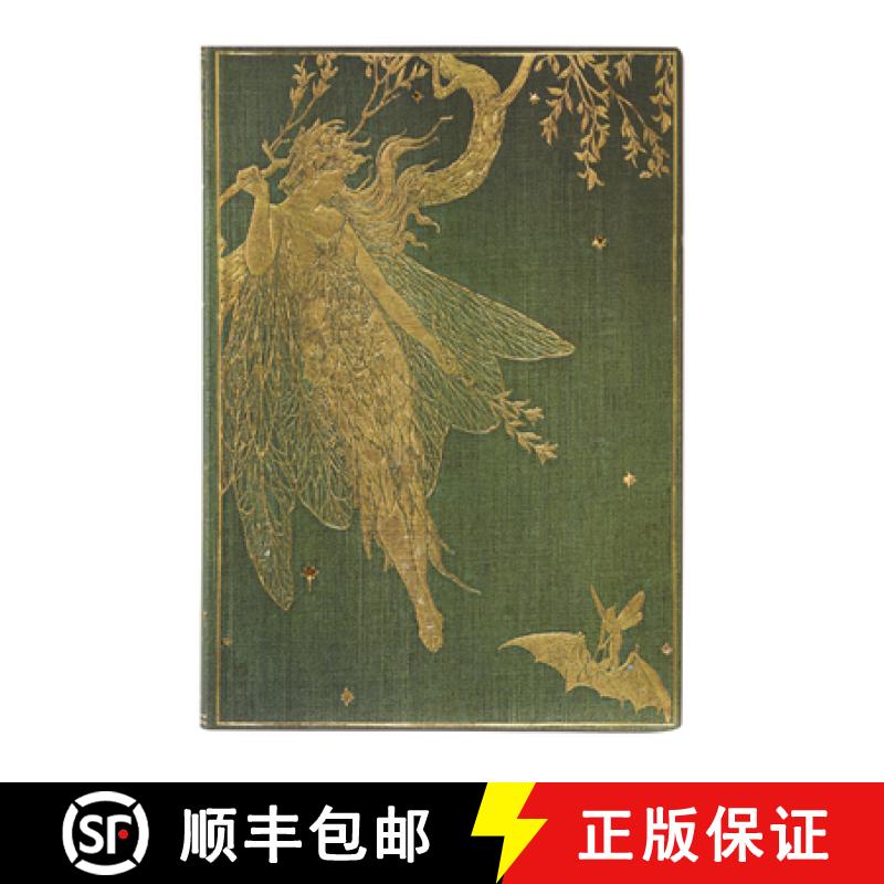 【2-3周达】Paperblanks Olive Fairy Lang's Fairy Books Softcover Flexi MIDI Unlined Elastic Band Closu... [9781439796429]