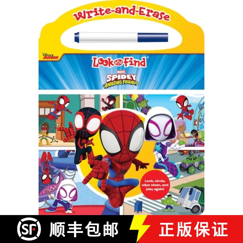 【3-4周达】Disney Junior Marvel Spidey and His Amazing Friends: Write-And-Erase Look and Find [9781503772229]
