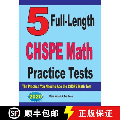 【3-4周达】5 Full-Length CHSPE Math Practice Tests: The Practice You Need to Ace the CHSPE Mathematic... [9781646124374]