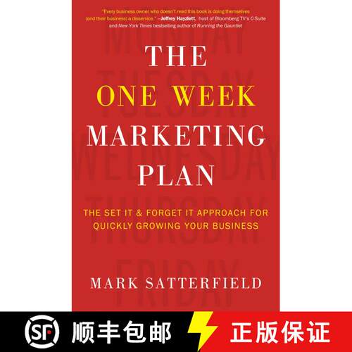 【3-4周达】The One Week Marketing Plan: The Set It & Forget It Approach for Quickly Growing Your Busi... [9781944648299]