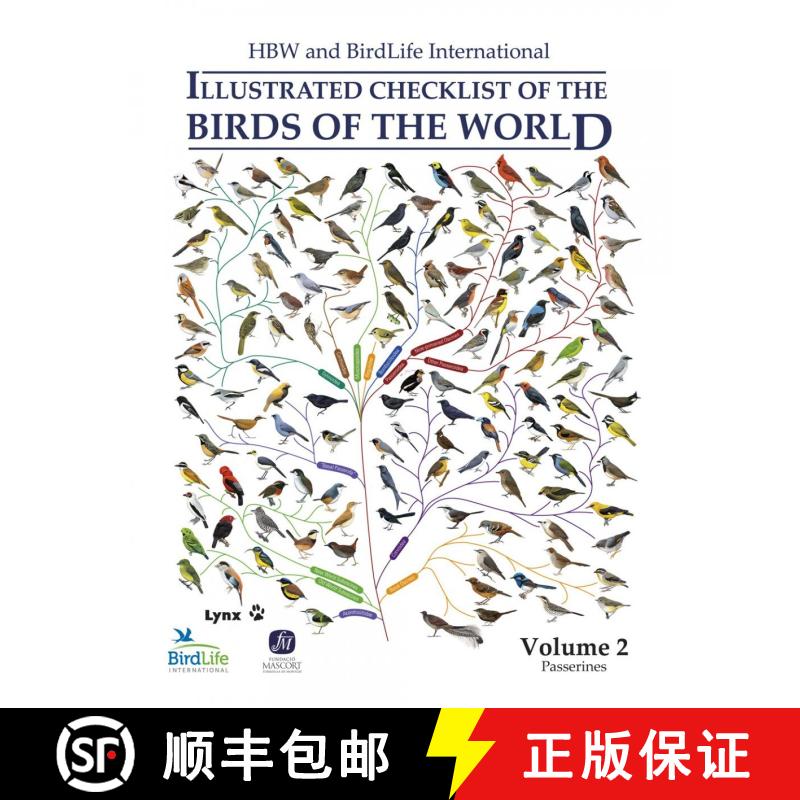 【3-4周达】HBW and Birdlife International Illustrated Checklist of the Birds of the World, Volume 2 [9788496553989]