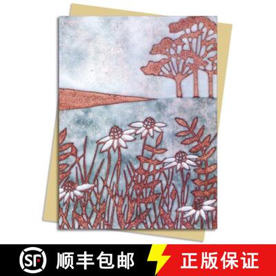 【3-4周达】Janine Partington: Copper Foil Meadow Scene Greeting Card Pack: Pack of 6 [9781839644931]