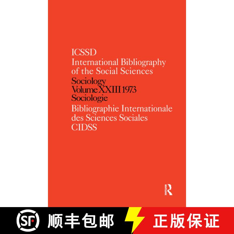 【3-4周达】INTL BIBLIO SOCIOL 1973 VOL 23 [9780422748001]