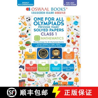【3-4周达】Oswaal One for All Olympiad Previous Years Solved Papers, Class-1 Mathematics Book (For 20... [9789354233036]