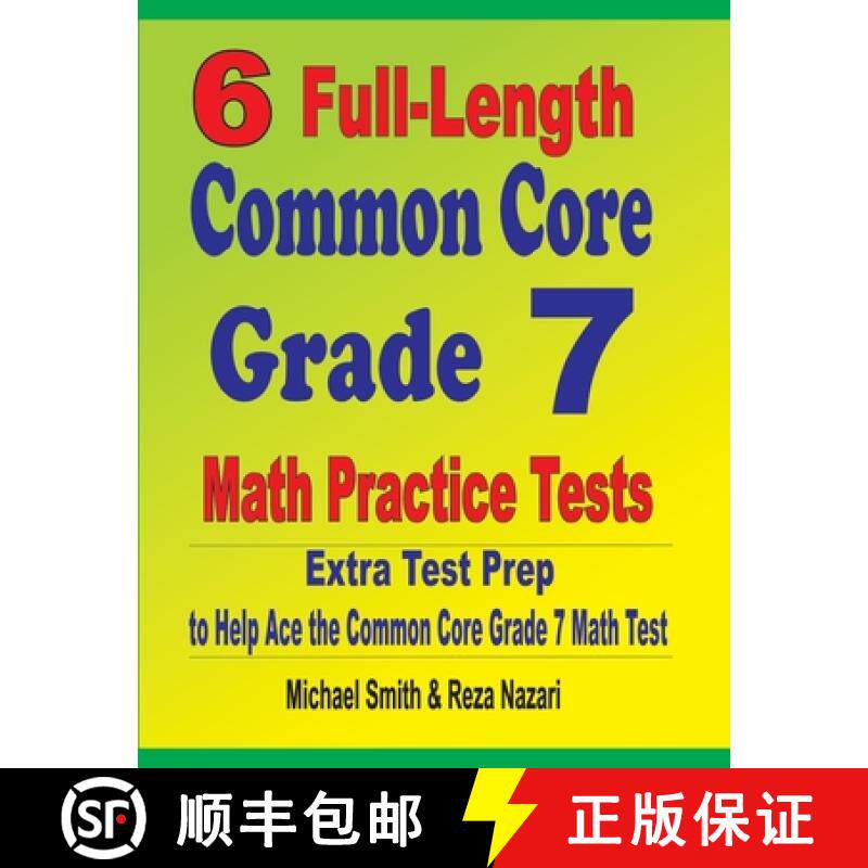 【3-4周达】6 Full-Length Common Core Grade 7 Math Practice Tests : Extra Test Prep to Help Ace the Co... [9781646127399]