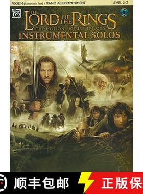 【3-4周达】The Lord of the Rings Instrumental Solos for Strings: Violin (with Piano Acc.), Book & Onl... [9780757923296]