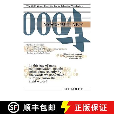 预订 Vocabulary 4000: The 4000 Words Essential for an Educated Vocabulary [9781889057569]
