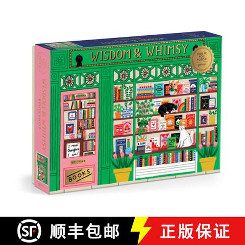 【3-4周达】Wisdom & Whimsy Bookshop 1000 Piece Foil Puzzle [9780735388000]